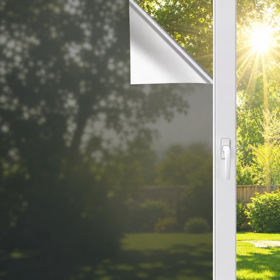 One Way Window Film, EEEkit Privacy Mirror Window Film, Heat Control UV Blocking Reflective Film for Home Office Glass Door Window