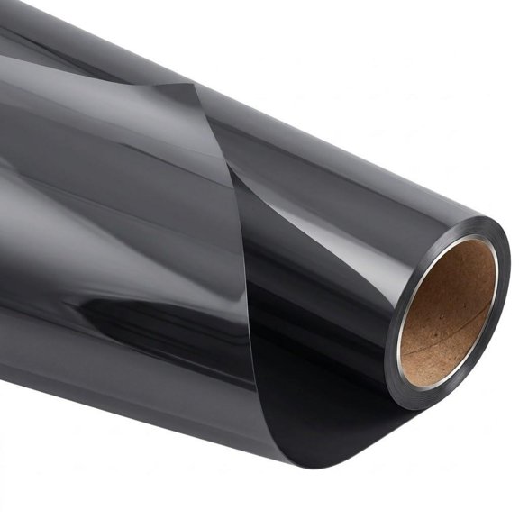 One Way Window Privacy Film, Daytime Mirror Reflective Heat Control Glass, Static Cling Sun Blocking, See Out Not in for Home & Office, Black-Silver, 36" x 6.5 ft