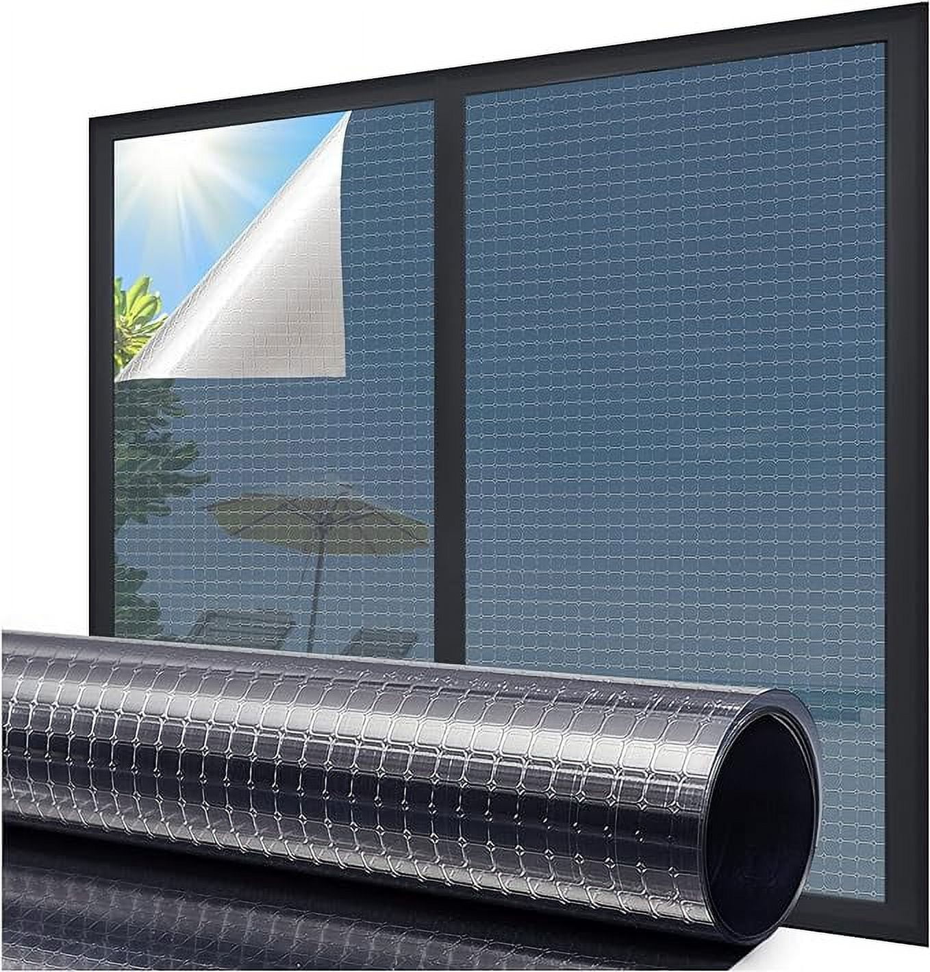 One Way Window Privacy Film, Window Heat Blocker, NonAdhesive Static