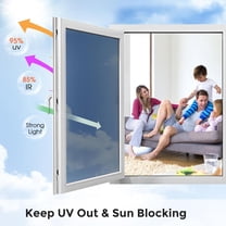 One Way Window Privacy Film Window Tint for Home See Out Not in Mirror Reflective Window Film Anti UV Sun Blocking Heat Control Daytime Privacy Non-Adhesive Static Cling, 17.5 x 78.7 in