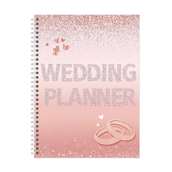 All In One Wedding Planner Record Book, 8.3" x 11.2", Checklists, Planning Sections for Organizing Every Detail of Your Wedding, All In One User Friendly, Ideal for Home Wedding Planning Use