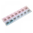 thumbnail image 1 of One Week Of 2 Rows Of 14 Grids Medicine Storage Box Pill Box for Travel(Random Colors), 1 of 6