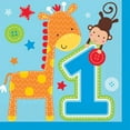 thumbnail image 1 of One Wild Boy Jungle Animal Cute Kids 1st Birthday Party Paper Luncheon Napkins, 1 of 2