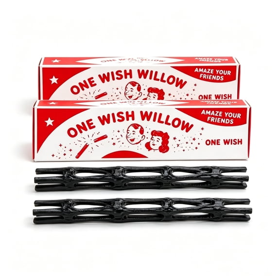 One Wish Willow Stick, Wish-Making Snap Stick, Fun Party Novelty Gift with Retro Box, Ancient Legend Replica, for All Ages Movie Fans (2 PCS)