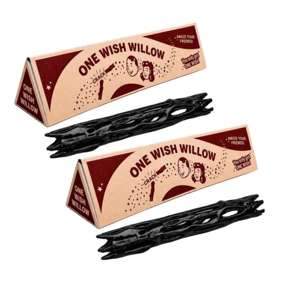 One Wish Willow Stick – You Only Get One Wish! Realistic Black Willow Snap Stick, Perfect for Halloween, Birthdays & Movie Fans (2PCS)