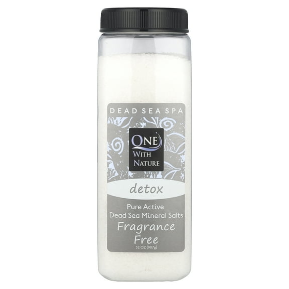 One With Nature - Dead Sea Bath Salts Fragrance Free 32 oz