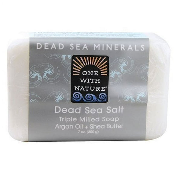 One With Nature Dead Sea Mineral Dead Sea Salt Soap  7 Ounce  Pack of 4