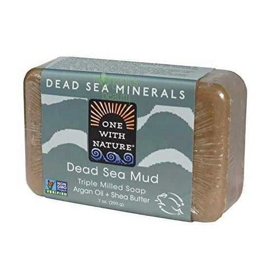 One With Nature Dead Sea Mud Triple Milled, Dead Sea Minerals, 7oz, 6-Pack