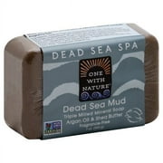 One With Nature Dead Sea Mud Triple Milled Soap Argan Oil Shea Butter Dead Sea Minerals 7 oz