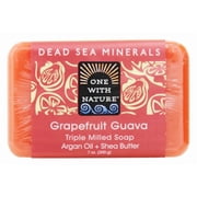 One With Nature Dead Sea Spa Grapefruit Guava Mineral Soap