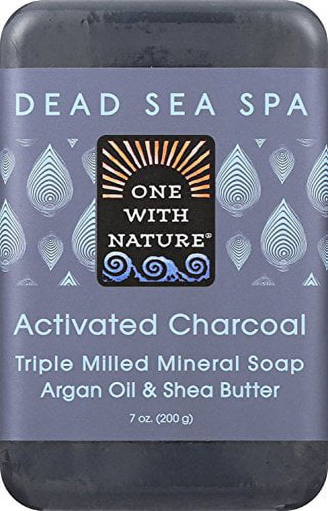 One With Nature Soap Bar Activated Charcoal, 7 oz, 3 Pack