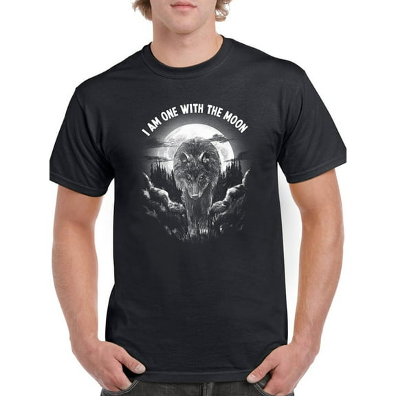 One With The Moon T-Shirt Men -Smartprints Designs, Male XX-Large