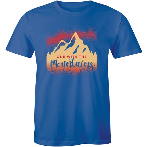 One With The Mountains Outdoor Inspired Men's Nature Lover Climbers T-Shirt