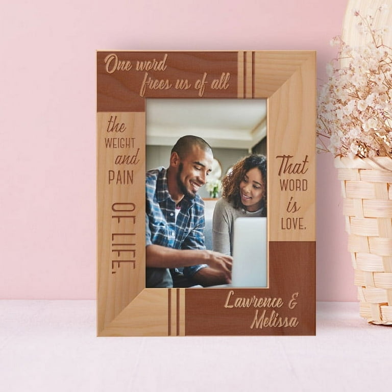 One Word Frees Us Of All That Word Is Love Personalized Wooden 