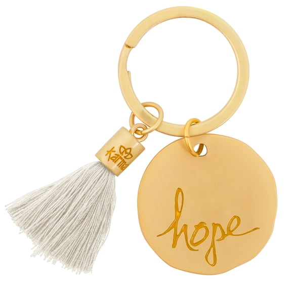 One Word Round Keychain, Hope