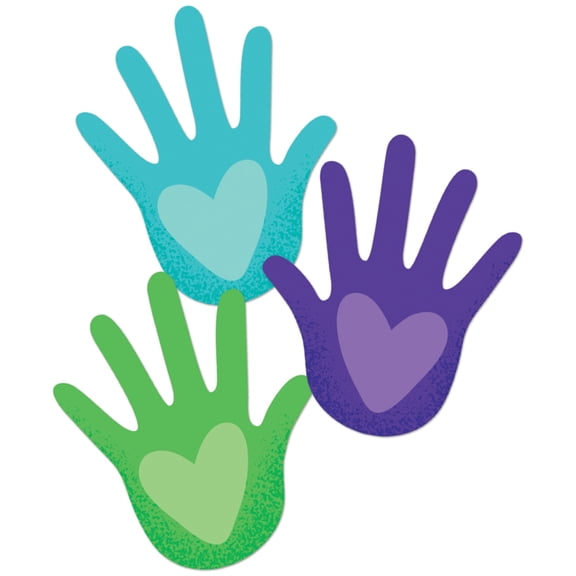 Carson Dellosa Education One World Hands with Hearts Cut-Outs, 108 Pieces