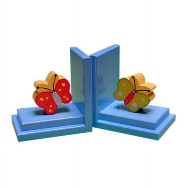 One World Kids BG00038506-504 Red-Green Butterfly Bookends - Sky Base