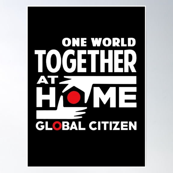 One World Together At Home Graphic Poster Wall Art, Modern Wall Decor, 12x18 UNFRAMED