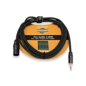 One XLR Cable Male to 3.5mm Male Aux Mini Jack Stereo (XLR to 3.5mm Cable) 12ft