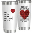 thumbnail image 1 of One Year, 1st, 1 Year, First Anniversary for Him Her Couple-20 OZ Stainless Steel Tumbler-Happy Paper Anniversary Girlfriend Boyfriend Wife Husband Romantic Gift, 1 of 6