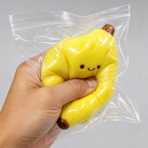 One Yolk Rice Ball Mud Slow Rising Squishy Stress Relief Toy 3 Inch, Soft TPR Dough Fidget for Anxiety Calming Students Girls Desk Gift