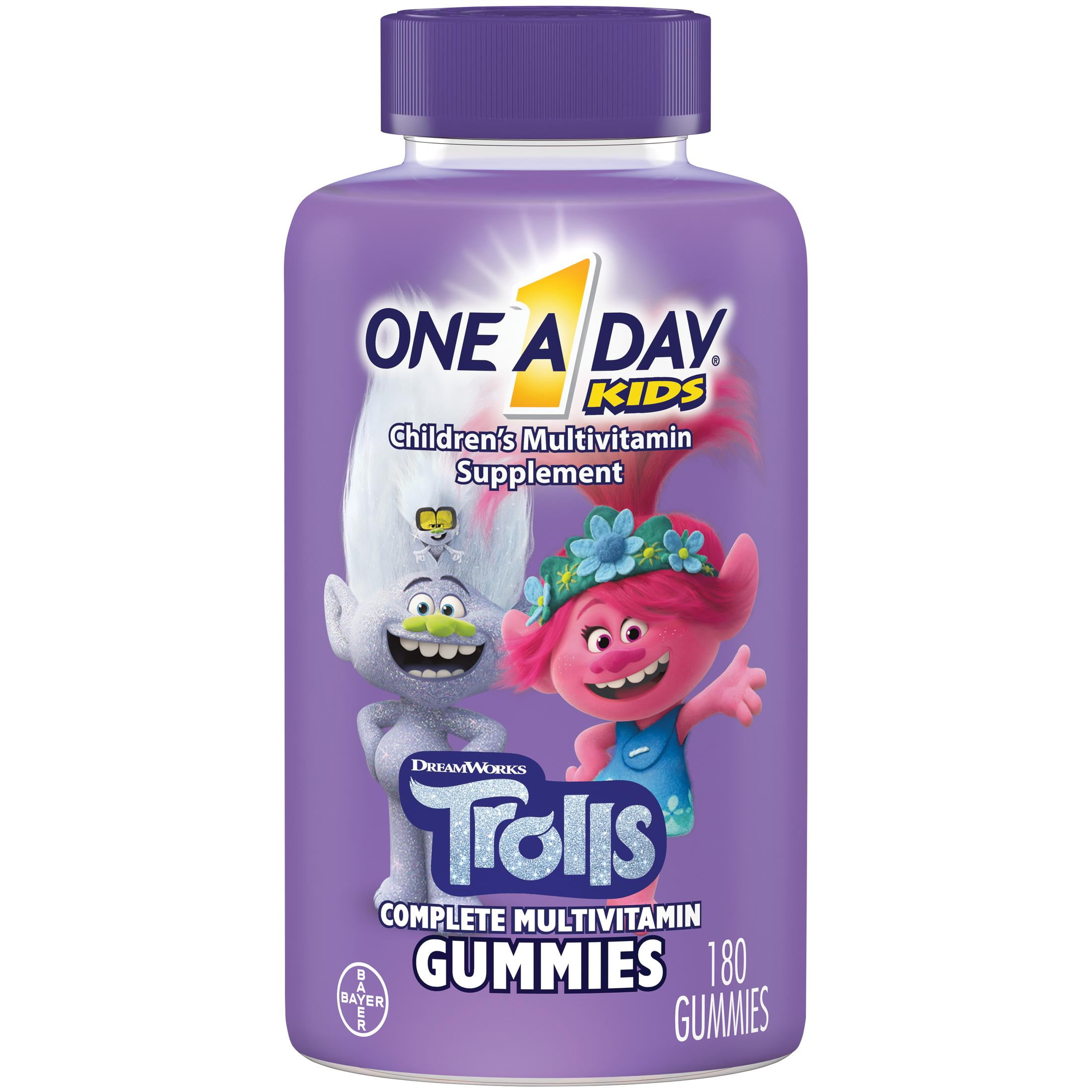 One a Day Kids Trolls Gummies Multivitamins for Children, 180 Count