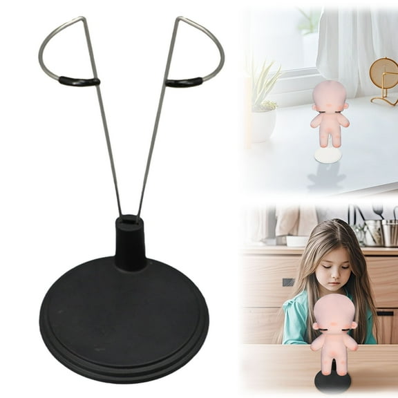 One base + one bracket Adjustable Doll Stand Compatible With 20cm Dolls Stand Compatible With Accessories White Plastic Stand (doll Not Included)