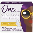 thumbnail image 1 of One by Poise Feminine Pads with Wings, Postpartum Pads, Regular Absorbency, 22ct, 1 of 8