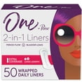 thumbnail image 1 of One by Poise Panty Liners (2-in-1 Daily Liners), Long Pantiliners, Extra Coverage, 50 Count, 1 of 8
