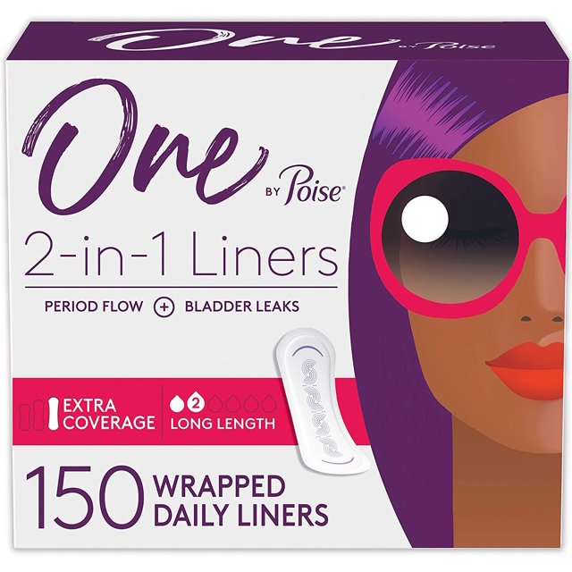 One by Poise Panty Liners (2in1 Period & Bladder Leakage Daily Liner