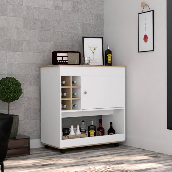 One cabinet for extra storage | Ideal for hiding bar accessories | Maintain a clean bar area
