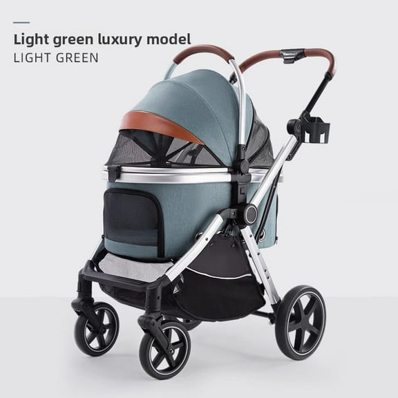 One-click Automatic Car Collection Pet Cart Large Space Dog Trolley Outdoor Shopping Mall Pet Cart