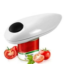 One-click electric can opener,Smooth Edge Food Safe automatic can opener Electric Kitchen fits almost all jar sizes,hands-free battery can opener White,16.6*8*6