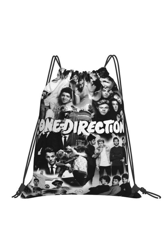 One direction Drawstring Backpack Sport Gym Bag For Yoga Swimming Gymsack Sport Strap Pack Bag