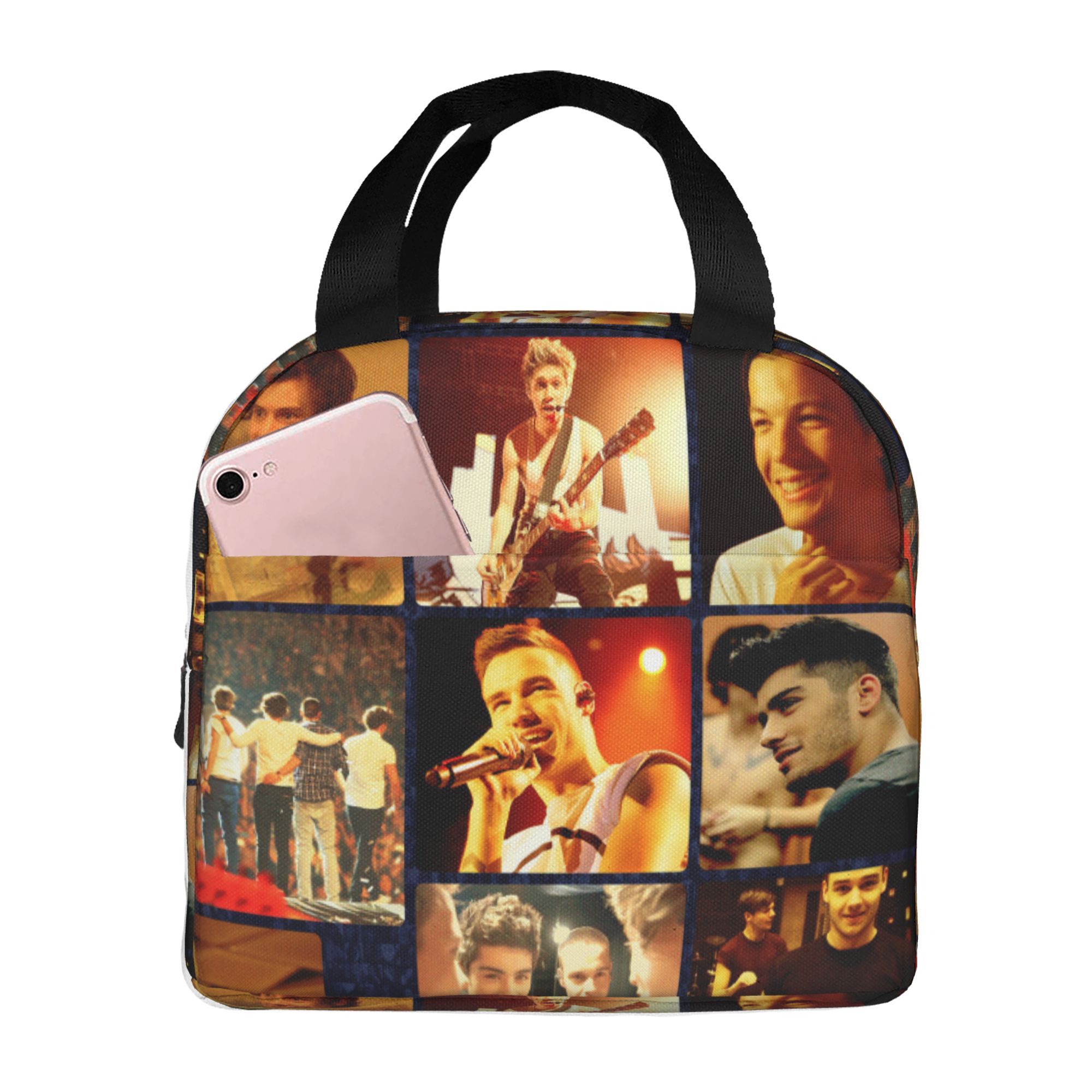 One direction Lunch Bag Tote Bag Insulated Lunch Box Picnic Beach ...