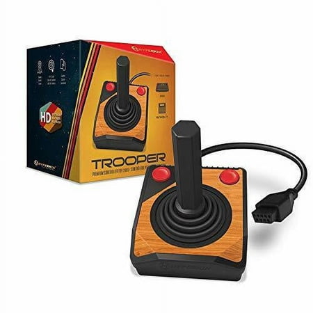 One dual Red Button Joystick Controller for Atari 2600, Atari 7800, and Atari Flashback Systems