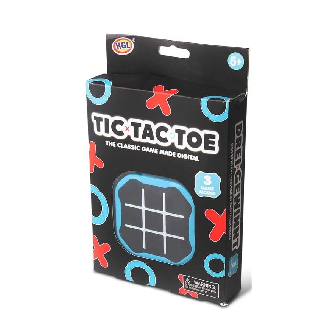 One for Fun LED Tic Tac Toe Game, Electronic Handheld 3-Mode Game, Blue