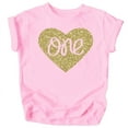 thumbnail image 1 of One in Heart 1st Birthday Shirt for Baby Girls First Birthday Outfit Pink Shirt, 1 of 2