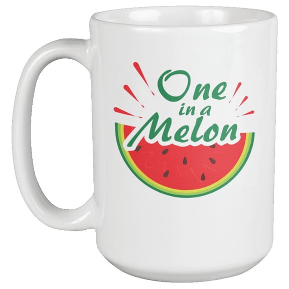 One in a Melon Funny Coffee & Tea Mug for Summer, Couple Men & Women (15oz)