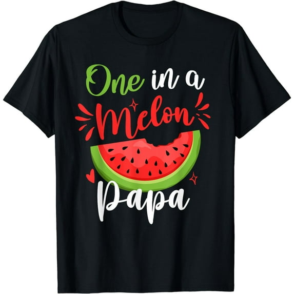 One in a Melon Papa Birthday Party Matching Family Group T-Shirt