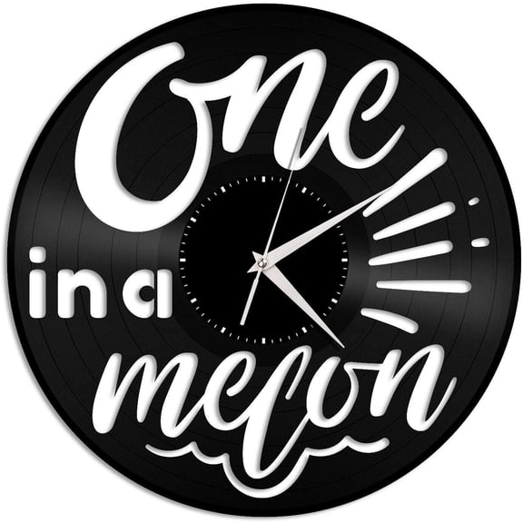 One in a Melon Vinyl Wall Clock,Vinyl Record Clock Wall Art Black Handmade Art Home Decorations Art Unique Gift idea