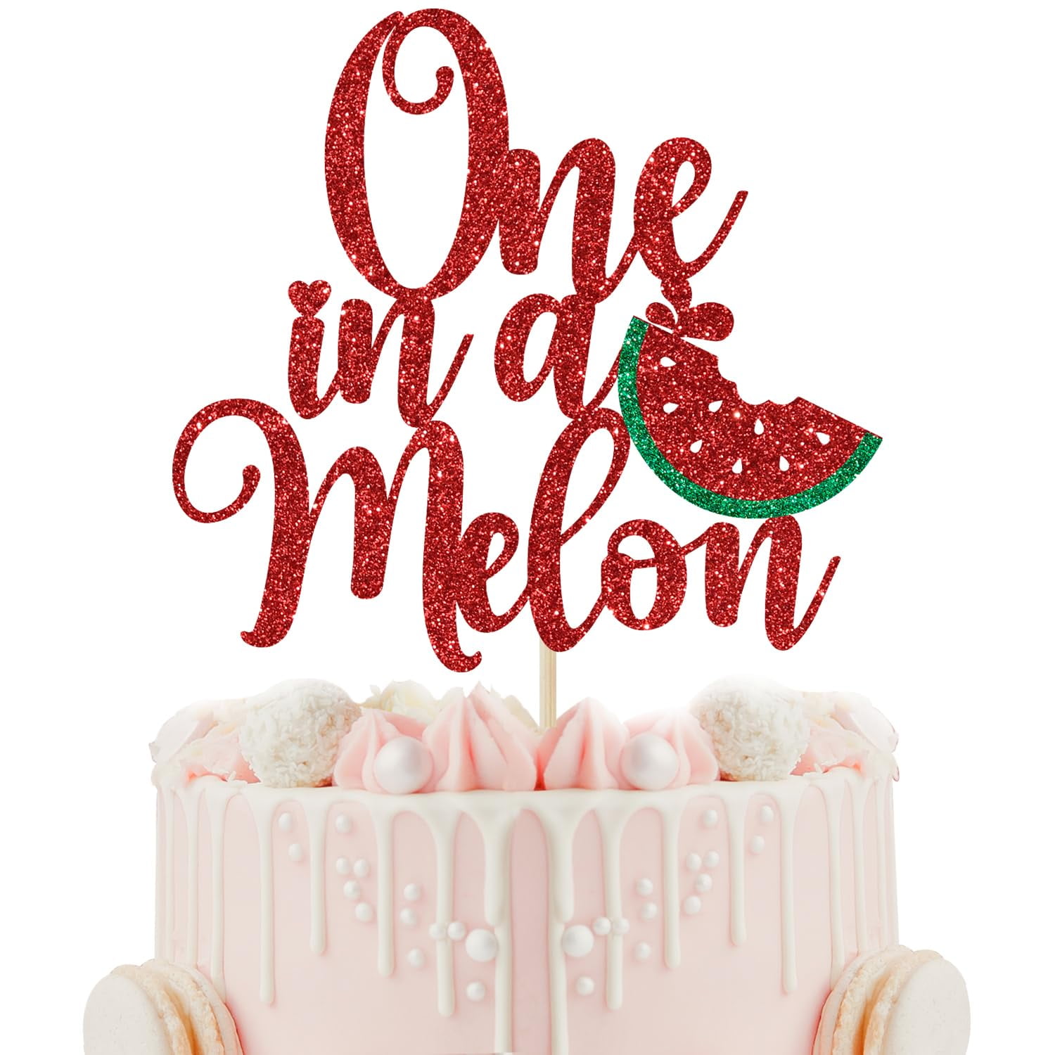 Topper Meilon One in aITSC Melon Cake Topper, Watermelon First Birthday Decorations ...