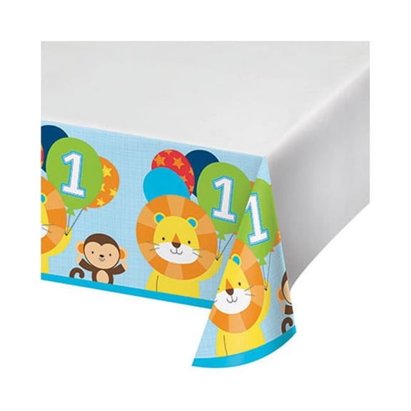 One is Fun Boy 54" x 102" Plastic Tablecloth