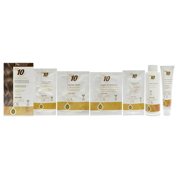 One n Only Argan Oil Fast 10 Permanent Hair Color Kit - 7N Natural Medium Blonde , 1 Pc Hair Color