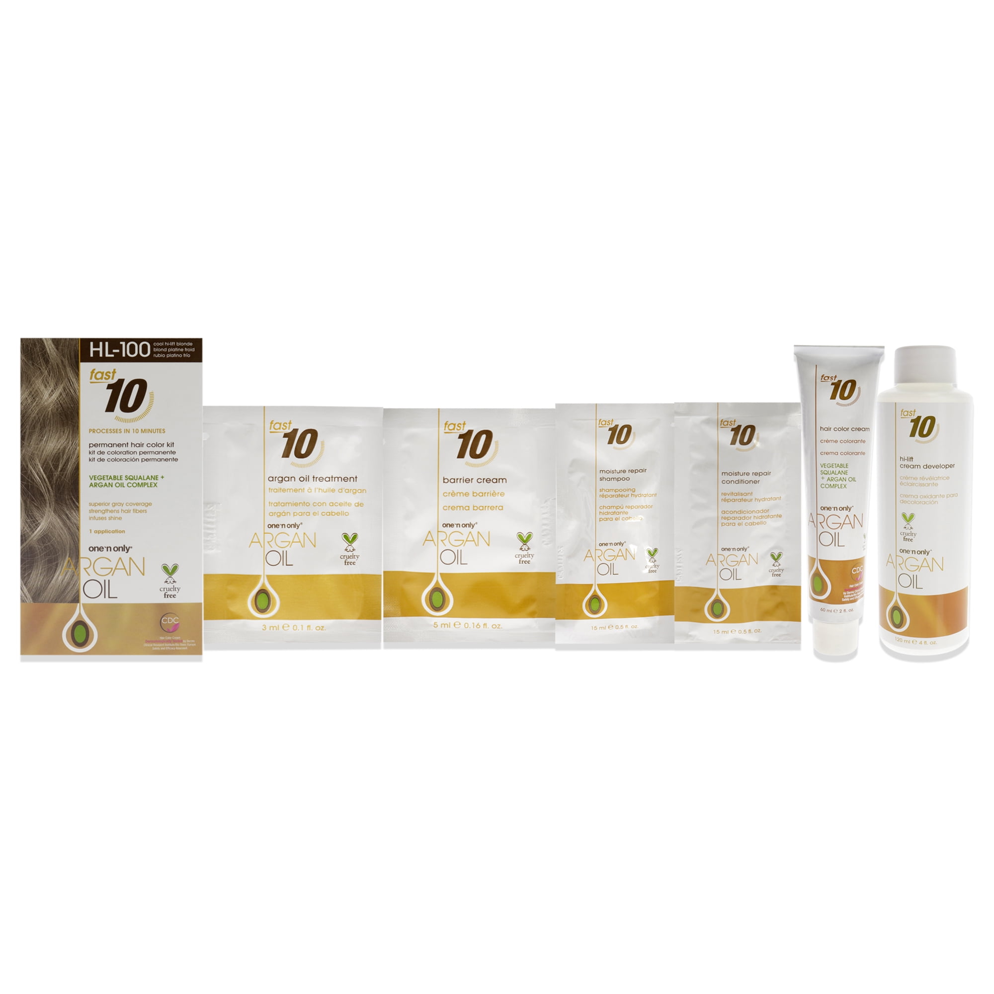 One n Only Argan Oil Fast 10 Permanent Hair Color Kit - HL-100