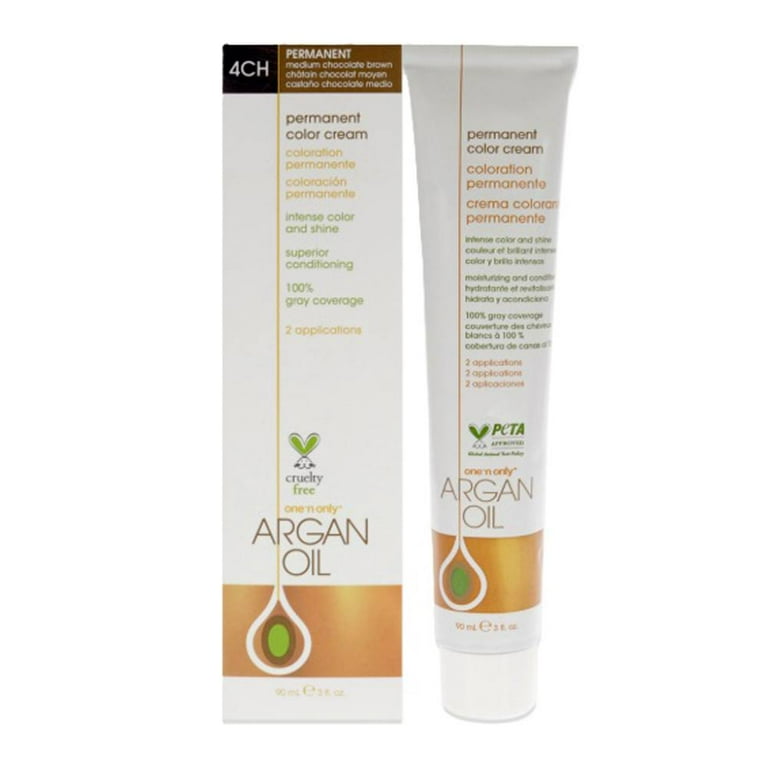 Argan Oil Permanent Hair Color 4CH Medium Chocolate Brown