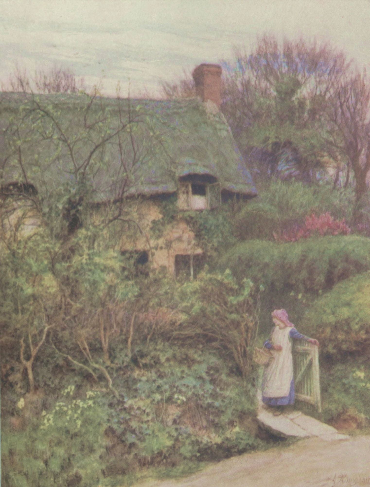 One of Lord Tennysons Cottages Canvas Art - Helen Allingham (24 x 36)