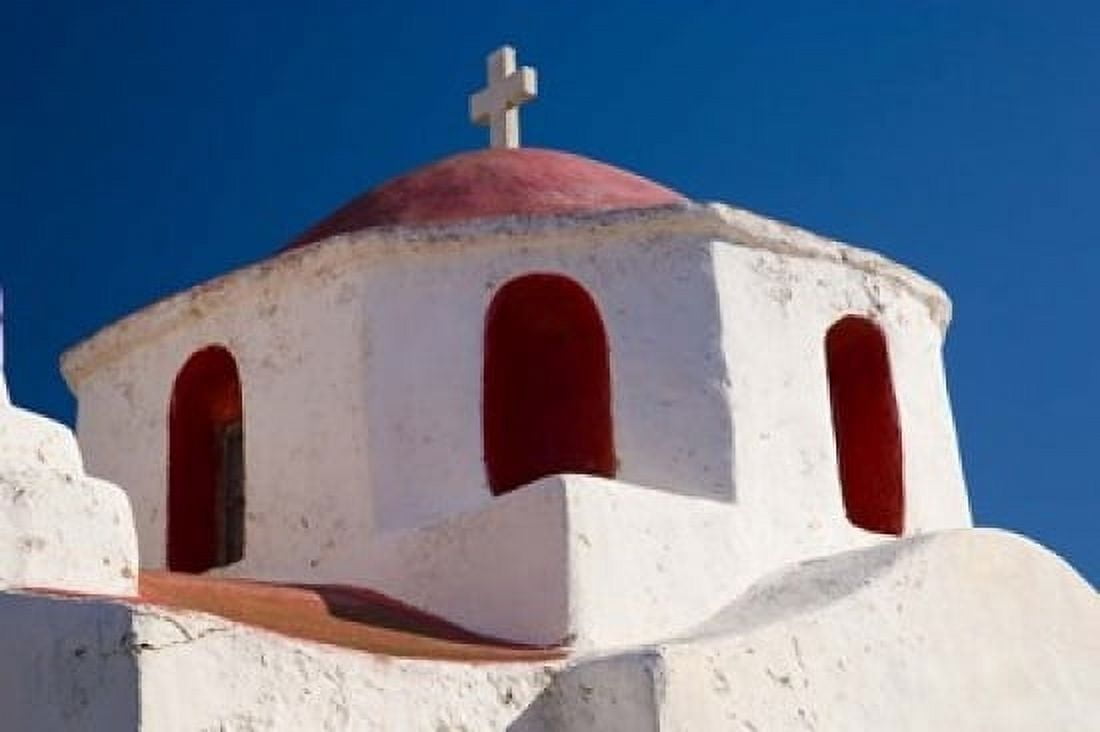 One of Many Chapels Mykonos Greece Canvas Art - Darrell Gulin DanitaDelimont (24 x 15)