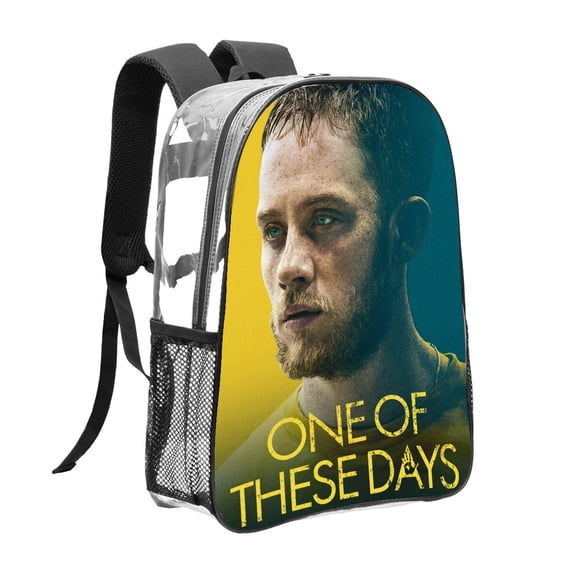 One of Them Days Pattern Transparent Backpack Lightweight And fashionable Showcasing Personality And Leading The Trend