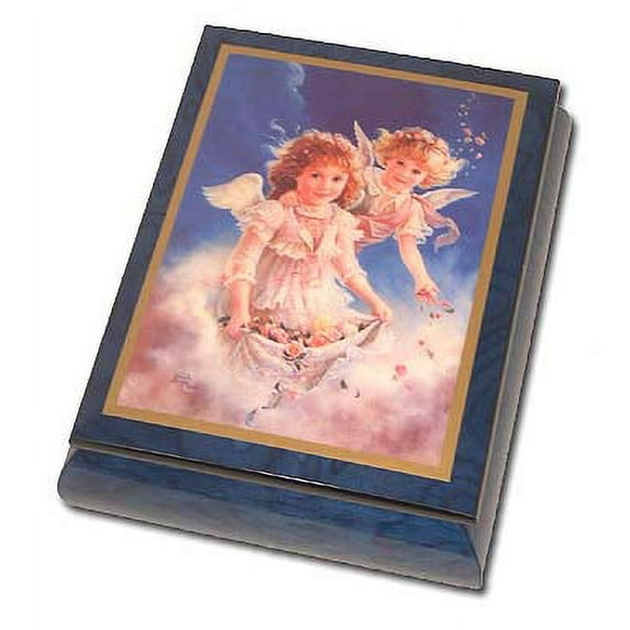 One of a Kind Musical Jewelry Box with Beautiful Painting Petals of Love by Brenda Burke - Can't Take My Eyes Off You